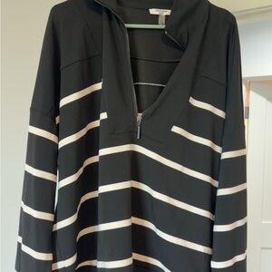 Black and White Striped Top